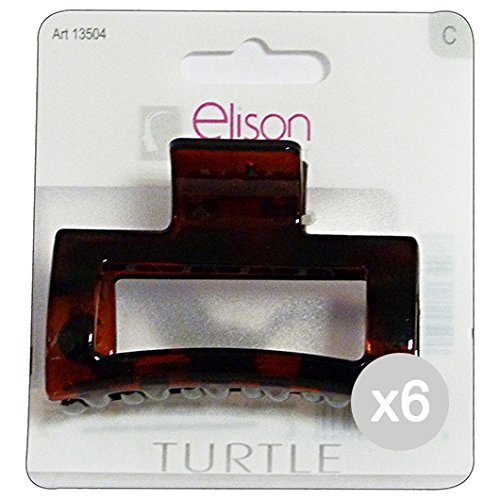 Juego de 6 pinzas para el cabello 13504 Large Classic Turtle(13407)
