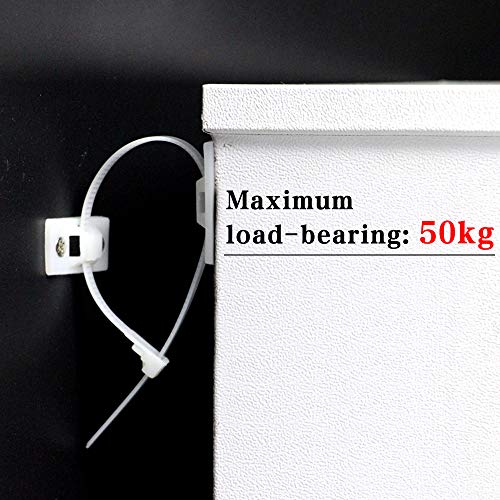 SelfTek 12 Sets Anti-Tip Furniture Strap with Fixing Hardware Nylon Wall Safety Straps for Baby and Pet
