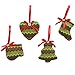 Christmas Tree Ornaments, 12 pcs Value Pack – Hanging Fabric Stocking Decorations, Gift Tags, Holiday Party Decor – Safe & Shatterproof