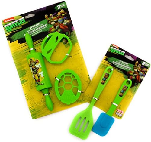 Teenage Mutant Ninja Turtles Boys Cooking &amp; Baking Set Bundle with Ninja Cookie Cutters (5 Items)