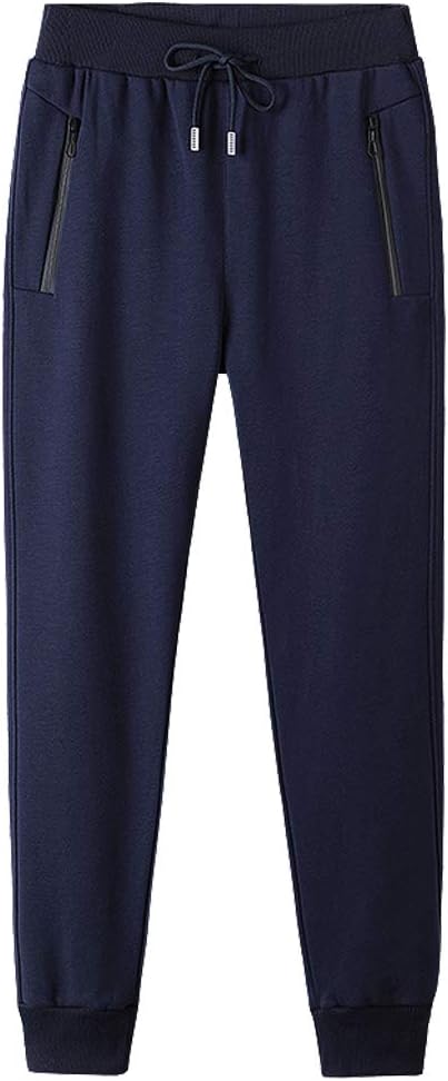 Lachi Men's Sports Trousers Jogging Bottoms Mens Sweatpants Elastic Waist Zip Pockets with Drawstring Pants for Running Gym Training Fitness