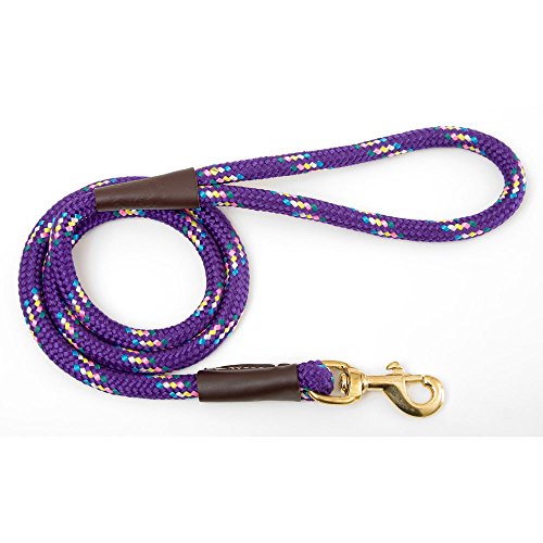 Mendota Products Snap Leash, 3/8" x 4', Purple Confetti
