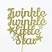 Twinkle Twinkle Little Star Gold Glitter Paper Cake Topper