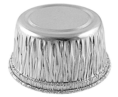 100 Aluminum Foil Muffin Cupcake Ramekin 4oz Cups with Lids Disposable - Thumbnail 6