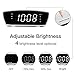 REACHER Modern Dual Alarm Clock Radio with Adjustable Alarm Volume for Heavy and Light Sleepers, USB Phone Charger Port, Sleep Timer, Dimmer, Snooze for Bedrooms Bedside (White)
