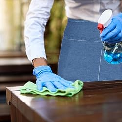 MIKI WELL Denim Apron With 2 Pockets - Waterproof