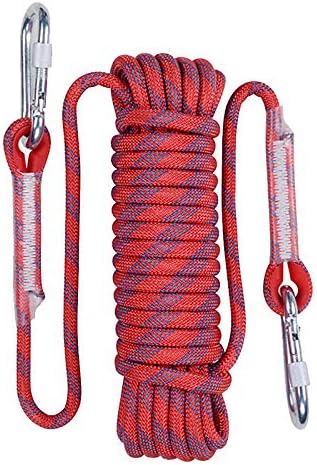 KEBY Rock Climbing Rope 10, 20, 30 Meters, Outdoor Sporting Hiking Caving Home Fire Emergency Escape Rescue Static Indoor Rope, Heavy Duty Safety Durable Rope, Diameter 10mm