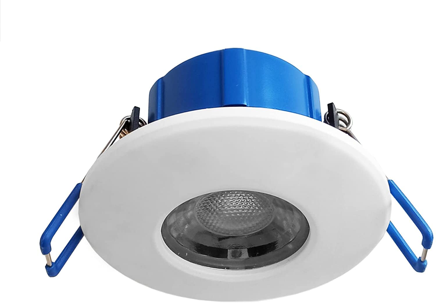 LED Recessed Ceiling Lights Dimmable 6W IP65 Fire Rated Downlights, Warm White 3000K Neutral White 4000K Adjustable, Cutout Ø70-80MM (White, Single)