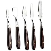 Artist Painting Knives Set - 5 Pieces Painting Knives Stainless Steel Spatula Palette Knife Oil Painting Accessories Color Mi
