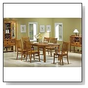 Counter Height Dining Sets 7pc Mission Style Solid Hardwood Dining Table & 6 Chairs Set