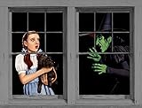WOWindow Posters Dorothy and Wicked Witch Classic Halloween Window Decoration, Includes Two 3 by 5 feet Posters