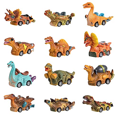 Dinosaur Toys Pull Back Cars 12 Pack Realistic Pull Back Dinosaurs