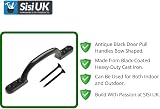 SISI UK Antique Black Door Bow Pull Handle 6 Inch Sliding Barn Door view 3