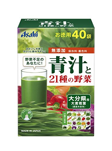 Asahi AOJIRU and 21 Vegetables | Powder Stick | 3.3g x 40 [Japanese Import]