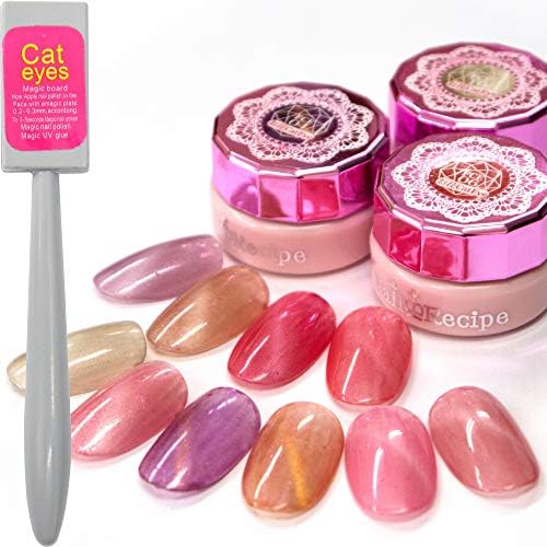 Nail Recipe(ネイルレシピ) カラージェル ジェルネイル ネイルカラー 10色 セット UV・LED ソークオフタイプ セルフネイル 発色抜群 ギフト gift (お花のキャッツアイ)