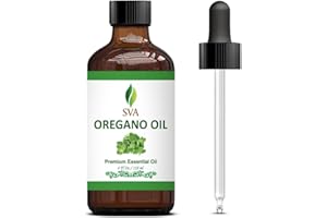 SVA ORGANICS SVA Oregano Essential Oil – 4 Fl Oz – 100% Natural Oregano Oil - for Diffuser, Hair Care, Face, Skin Care, Aromatherapy, Scalp and Body Massage, Soap and Candle Making – with Dropper