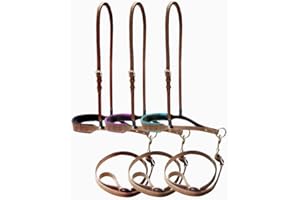 Showman Rough-Out Leather Noseband Tie Down w/Rawhide Lacing (Teal)