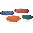 Pyrex Mixing Bowl Bundle With Mixing Bowl Lids in 1qt, 1.5qt, 2.5qt and 4qt