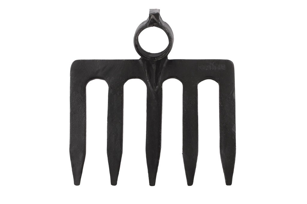Cofan Stone Rake with Teeth | Made of Forged Steel in One Piece | Rake Measures 200 x 165 mm