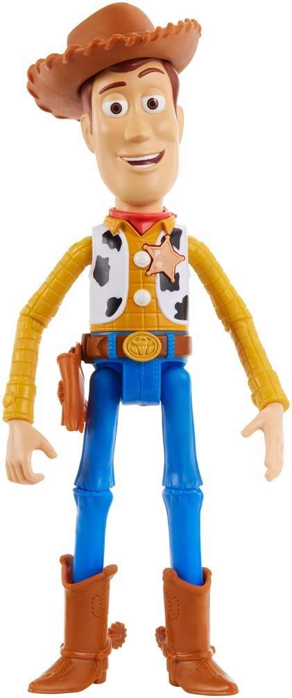 Disney Pixar Toy Story 4 True Talkers Woody Figure, 9.2" Tall Posable, Talking Character Figure with Authentic Movie-Inspired Look and 15+ Phrases