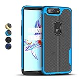 OnePlus 5T Case Bumper Cover - Rebex & Ipaky Shock-Absorption Thin Slim fit Hybrid Soft Inner TPU Hard PC Back Slim Protective Cases Cover for OnePlus 5T (A-Black Blue)