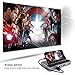 BNGU C800 , Mini Portable Android Projector 7.1 2GB/16GB 100 Anls Pico DLP Projector Built-in battery with Keystone Korrection and Off-axis Ray Machine Surpport 4K Video / WiFi and USB Screen Share