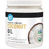 Amazon Brand - Happy Belly Organic Refined Coconut Oil, 30 Fl Oz