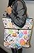DIYJewelryDepot Foldable Shopping Bags Reusable Extra Large Grocery Bag w/ Zipper + Keychain (Tsum Tsum White)