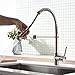 Fapully Commercial Spring Pull Down Faucet Single Handle Kitchen Sink Faucet with 2 Function Sprayer,Brushed Nickel
