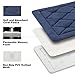 LANGRIA Bath Mats Memory Foam Bathroom Rugs Water Absorbent Fast Dry Soft Comfortable Stylish Coral Fleece Surface,17'' x 24'' (Navy Blue, 2 Pieces)
