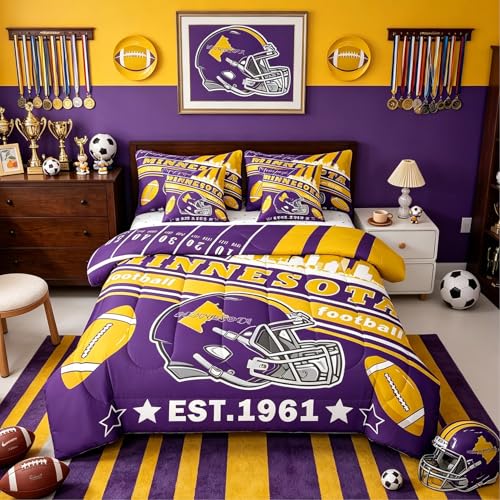 Feelyou Football 7 Piece Comforter Set Twin