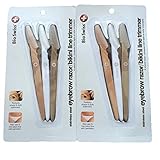 BioSwiss Stainless Steel Eyebrow Razor/Bikini Line Trimmer-2 Packages-6 Total Razors