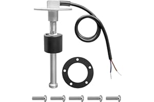 EMIHO 240-33ohm 6.5"/165mm Fuel Sending Unit for Marine Boat RV Truck Car, Stainless Steel Sender Level Tank Sensor Gas Tank Sending Unit