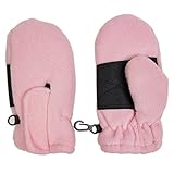 Toddler Fleece Insulated Mittens Boys Girls Velcro Wrist Clips Warm Winter Snow