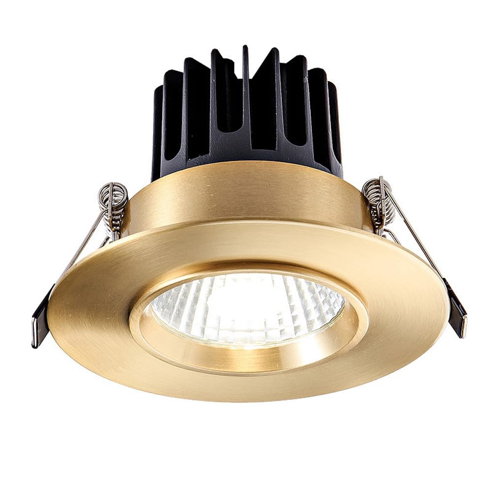 Photo 1 of JPVARXM 4 Inch LED Downlight,Baffle Trim 10W COB Recessed Ceiling Light, All Copper LED Recessed Light Fixtures Daylight Retrofit Downlight Simple Retrofit Installation - No Flicker