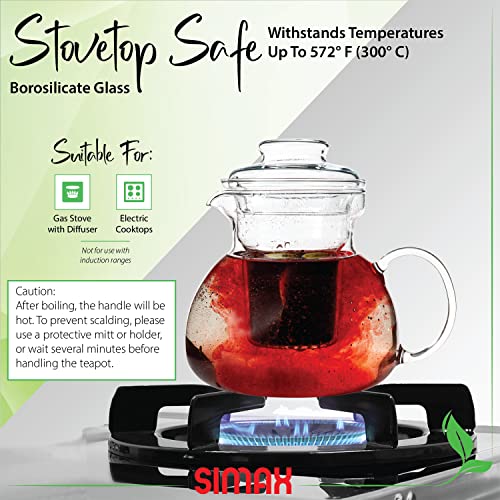 Simax Glass Tea Pot With Infusion Loose Leaf Tea Pot Glass Tea