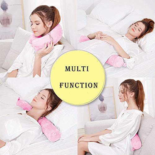 Lucear Twist Memory Foam Travel Pillow Neck, Chin, Lumbar Leg Support Traveling on Airplane, Bus