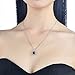 Simulated Birthstone Necklace Halo Lab Simulated Diamond Square Pendant Jewelrys for Women Love Necklace