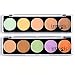 CCbeauty Concealer Palette 10 Colors Foundation Makeup Palette Concealer Camouflage Palette Contour Kit Face Makeup 2 Case