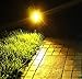 DLLT LED Solar Spot Lights Outdoor Landscape Spotlights, 2-in-1 Solar Powered Wall Lights-Low Voltage Outdoor Landscaping Light for Garden Yard Lawn Pathway Landscape Downlight, Warm White,Auto on/off