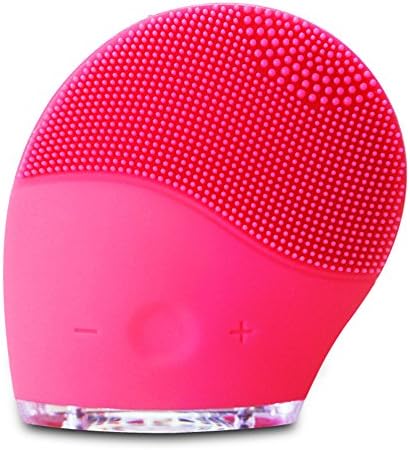 FierkeCare Natural Silicone Electric Facial Cleansing Brush Rechargeable Face Cleaning Brush for Face SPA Skin Care Face Massage Rose