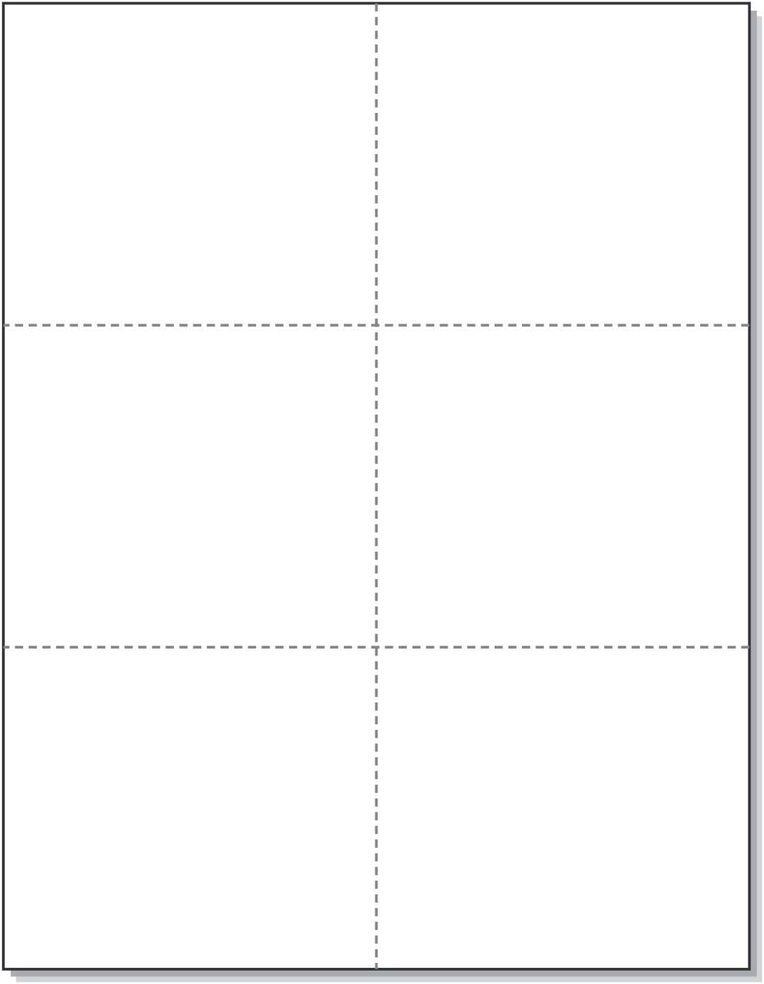 Laser Printer Blank Perforated Cards 6 up per Page, for School Registration Cards, Flower Delivery Cards, Inventory Tags, Wedding Response Cards, RSVP Cards, Trip Tickets, ETC. (300 White Cards): Office Products