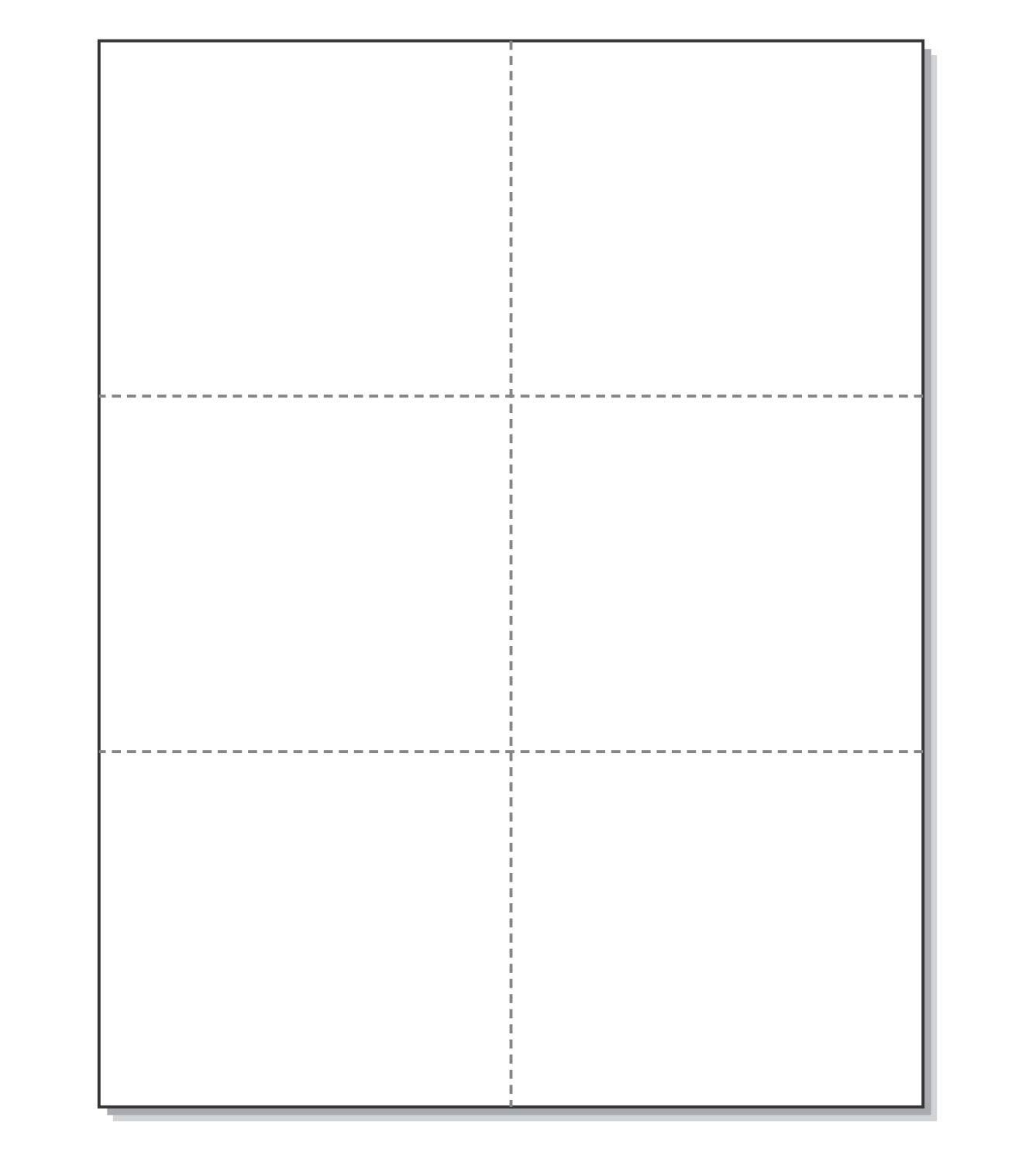 NextDayLabels - Laser Printer Blank Perforated Cards 6 up per Page, for School Registration, Delivery, Inventory Tags, Response, RSVP, Trip Tickets, ETC, 1200 White Cards