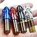 Snuff Bullet Acrylic Plastic Snuff Dispenser Snorter Bullet Rocket Shape Nasal Sniff by BesTim Digital (5pcs Glass Bottle 67MM)