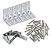 eBoot 10 Pieces Corner Brackets Right Angle Braces 90 Degree Braces and 40 Pieces M4 Screws, 40 mm by 40 mm