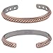Pure Magnetic Copper Bracelet for Women & Men - Arthritis & Pain Relief - 6 Rare Earth Therapy Magnets - Two-Tone, Braided