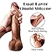 9 Inch Realistic Dildo Dual Density Liquid Silicone Cock with Strong Suction Cup,OIXGIRL Lifelike Penis Sex Toy Flexible Female G Spot Masturbation Toy with Curved Shaft and Balls