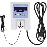 KKmoon AC110-240V 10A LED Digital Intelligent Pre-wired Temperature Controller Outlet with Sensor Thermostat Heating Cooling Control Switch