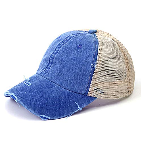 image for Rosoz High Ponytail Hole Baseball Hats Cap for Women,Messy Bun Hat Adj