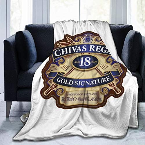 QFAFO Chivas Regal Gold Signature Logo Ultra-Soft Micro Fleece Blanket Throw Fuzzy Light Plush Bed Couch Living Room